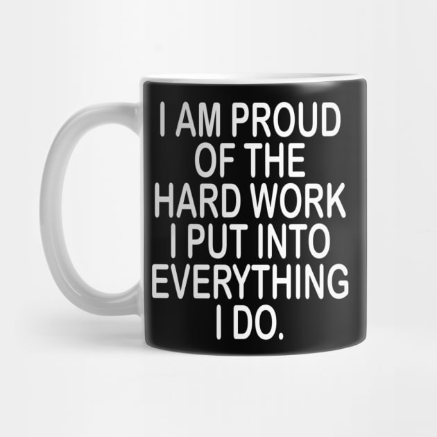 Hard work - motivational t-shirt gift idea by MotivationTshirt